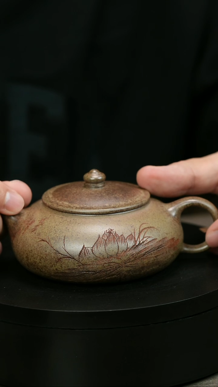 茶壶紫砂阿*H2028李琴柴烧莲花寒江