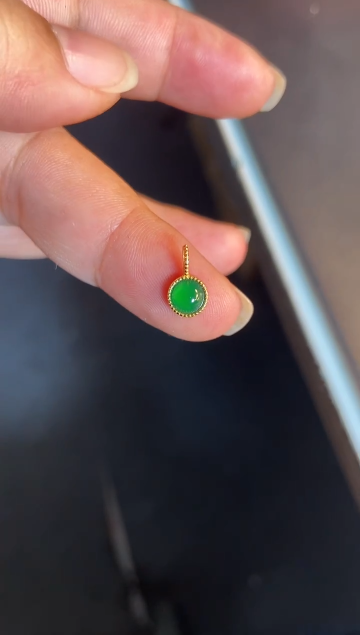 吊坠(不含链)银S925镶嵌翡翠1