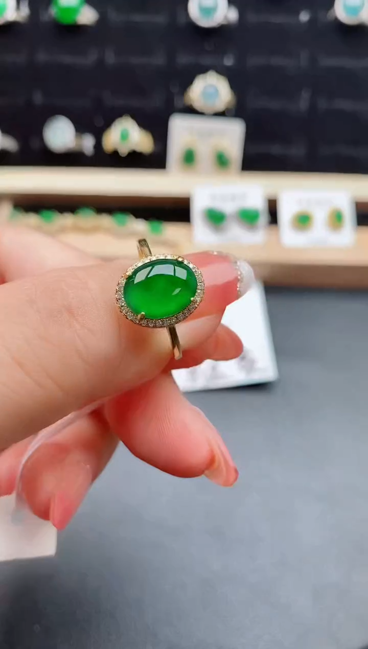 【闪购商品】翡翠戒指银S925镶嵌121212
