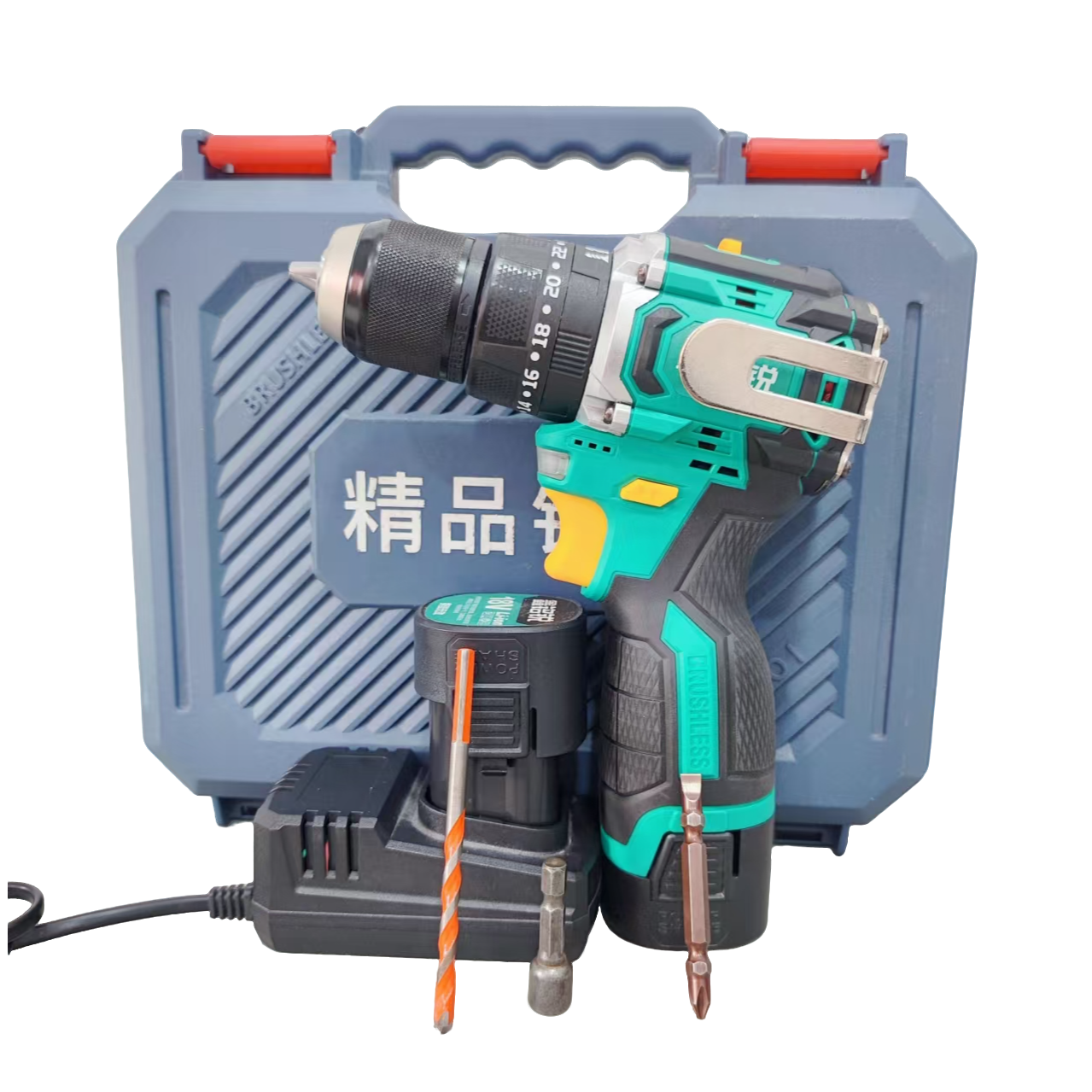 纯铜无刷4功能冲击钻 起拧平钻冲击敲击