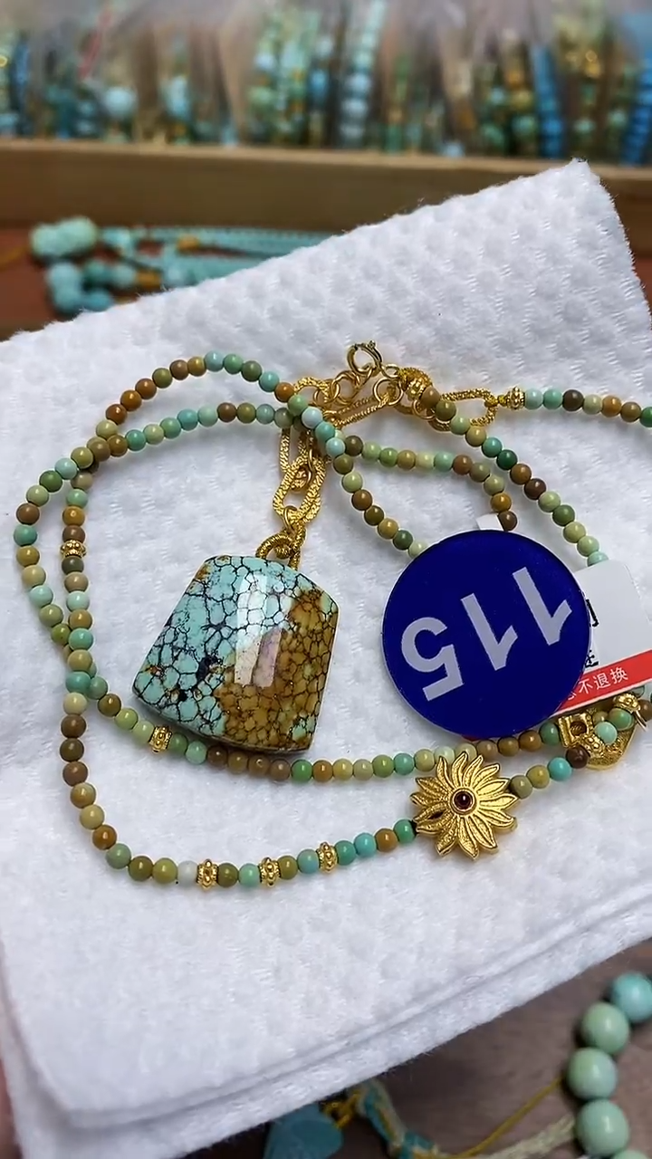 【闪购商品】绿松石项链银S925镶嵌115