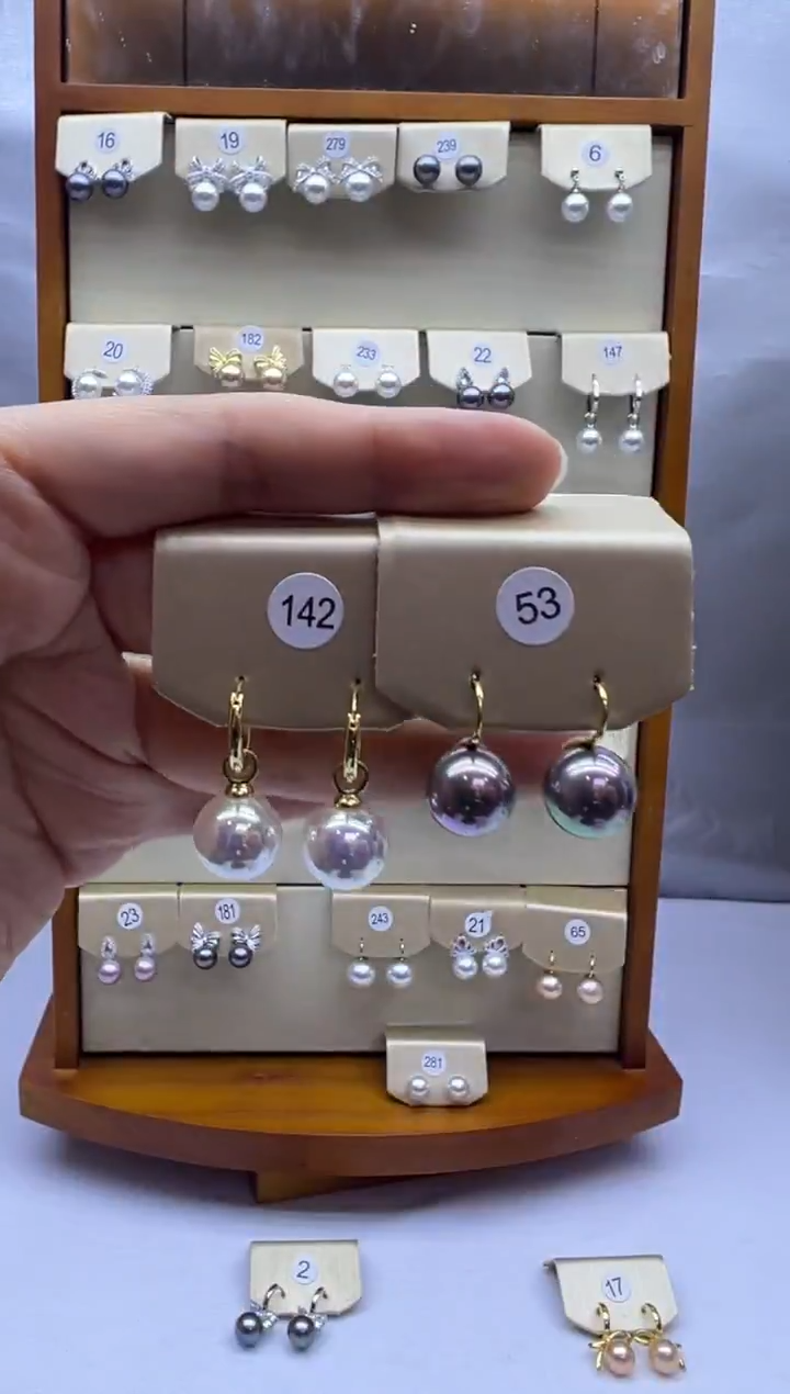 未镶嵌耳饰淡水珍珠142+53