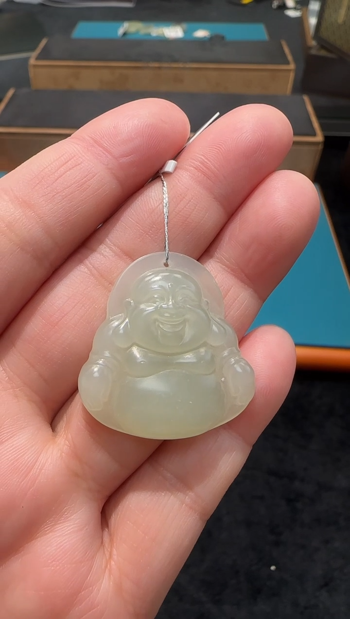 吊坠(不含链)未镶嵌和田玉新疆和田玉于田料佛牌