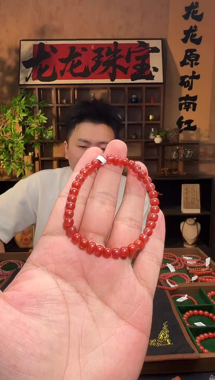 未镶嵌手链南红玛瑙瓦西南红6m/lla88011多样性发货