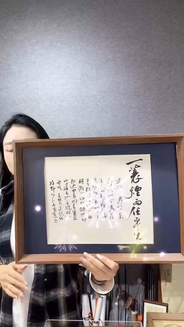 【闪购商品】书法挂画【一蓑烟雨任平生】45*33