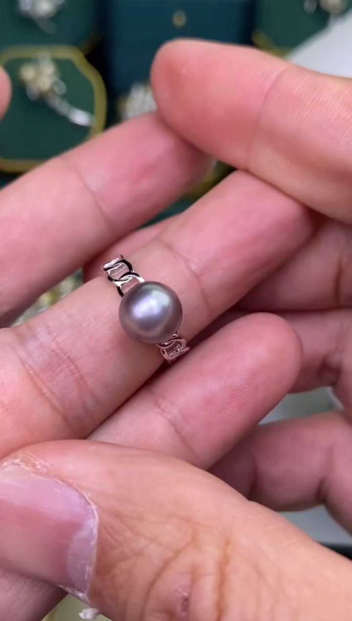 【闪购商品】海水珍珠戒指银S925镶嵌1