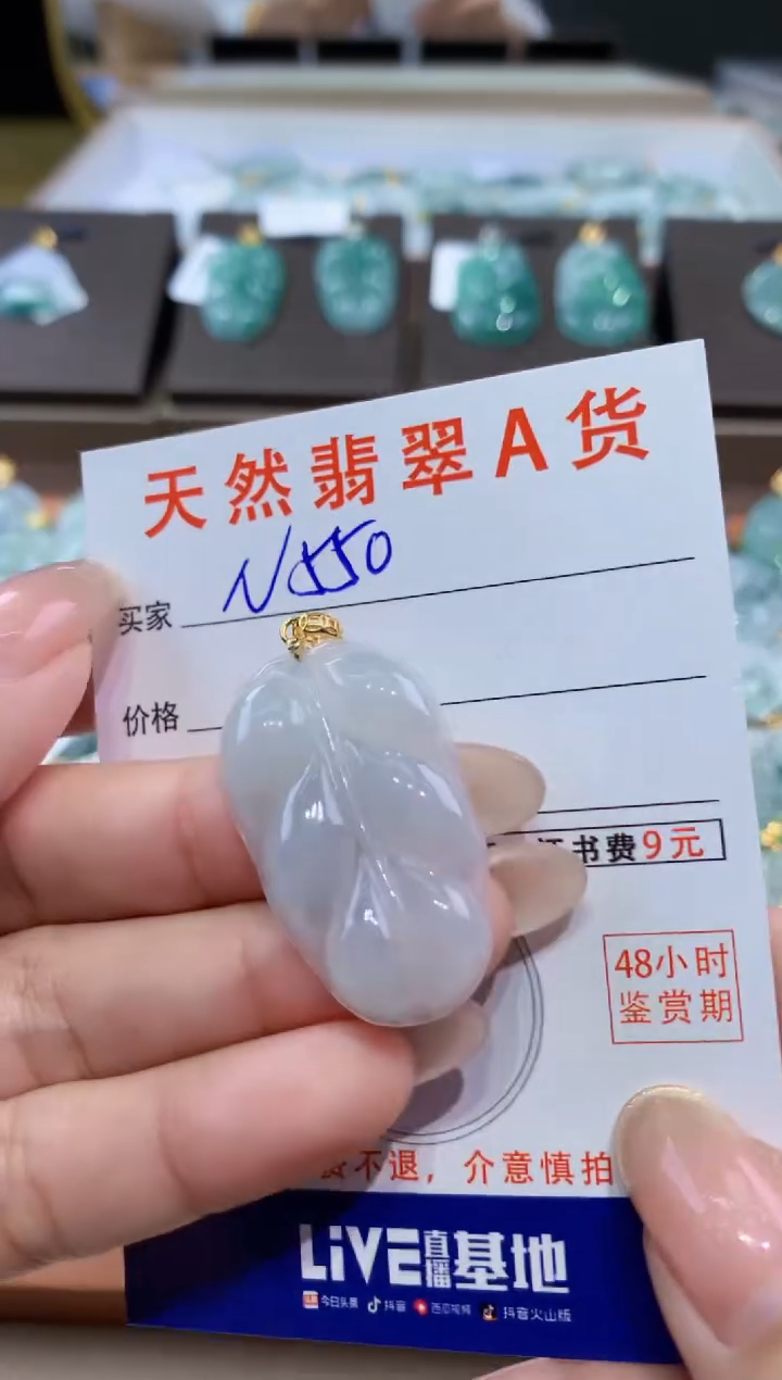 颈饰未镶嵌翡翠天然缅甸翡翠A货挂件 