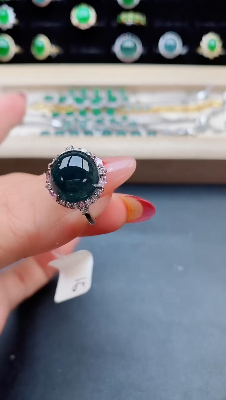 【闪购商品】翡翠戒指银S925镶嵌321321