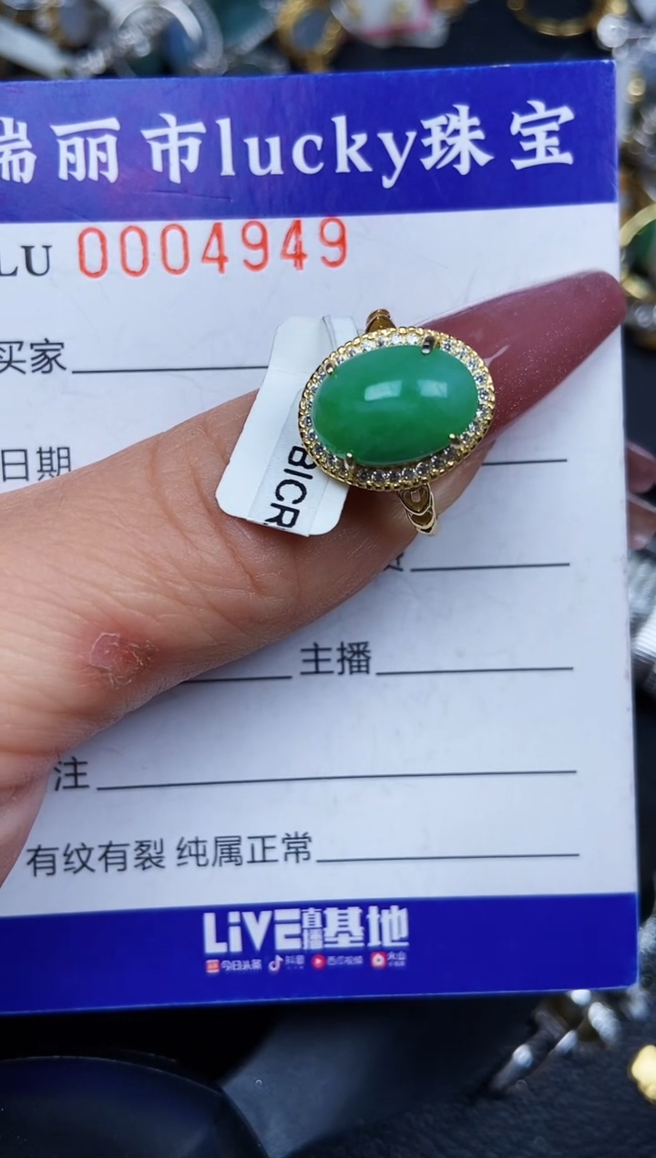 翡翠银S925镶嵌颈饰4949