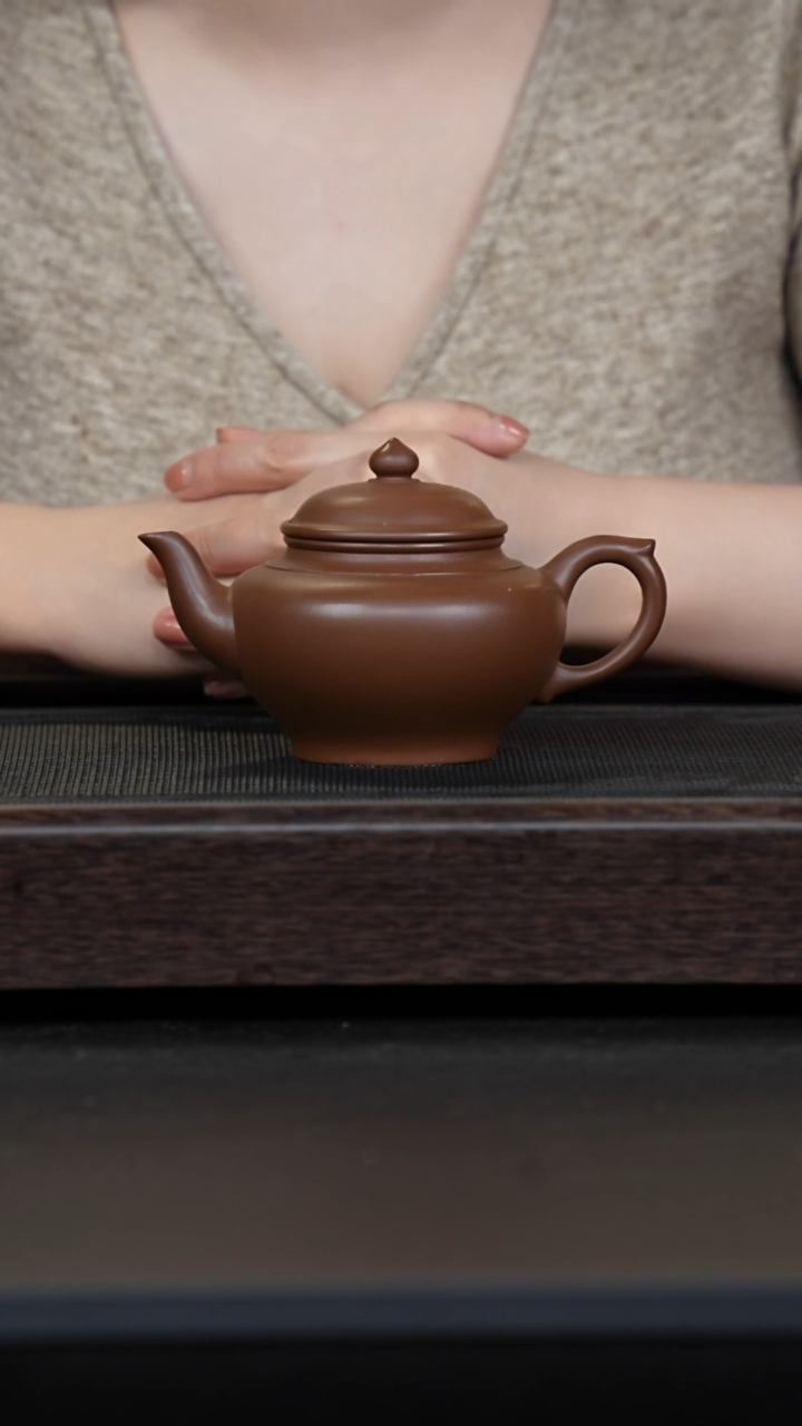 【闪购商品】紫砂茶壶深井老紫泥笑樱微瑕孤品