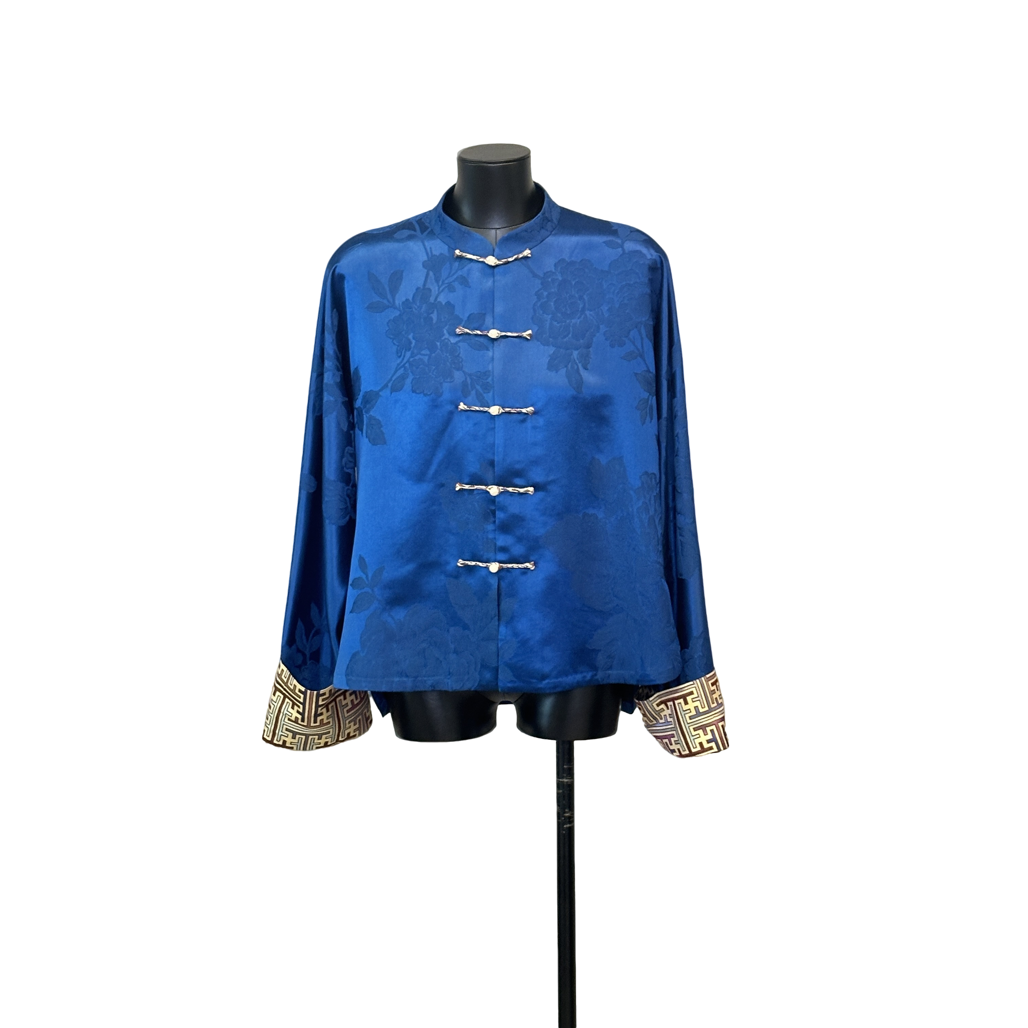 利琪高订国风新中式气质轻奢百搭重磅老料拼蜀锦外套A6092