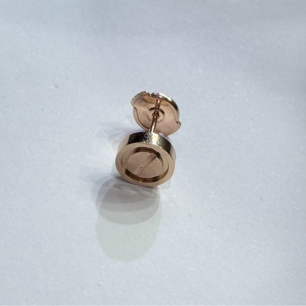 【直播福利】18K素金单只螺纹耳饰 CZ (定制品质48小时鉴赏期)