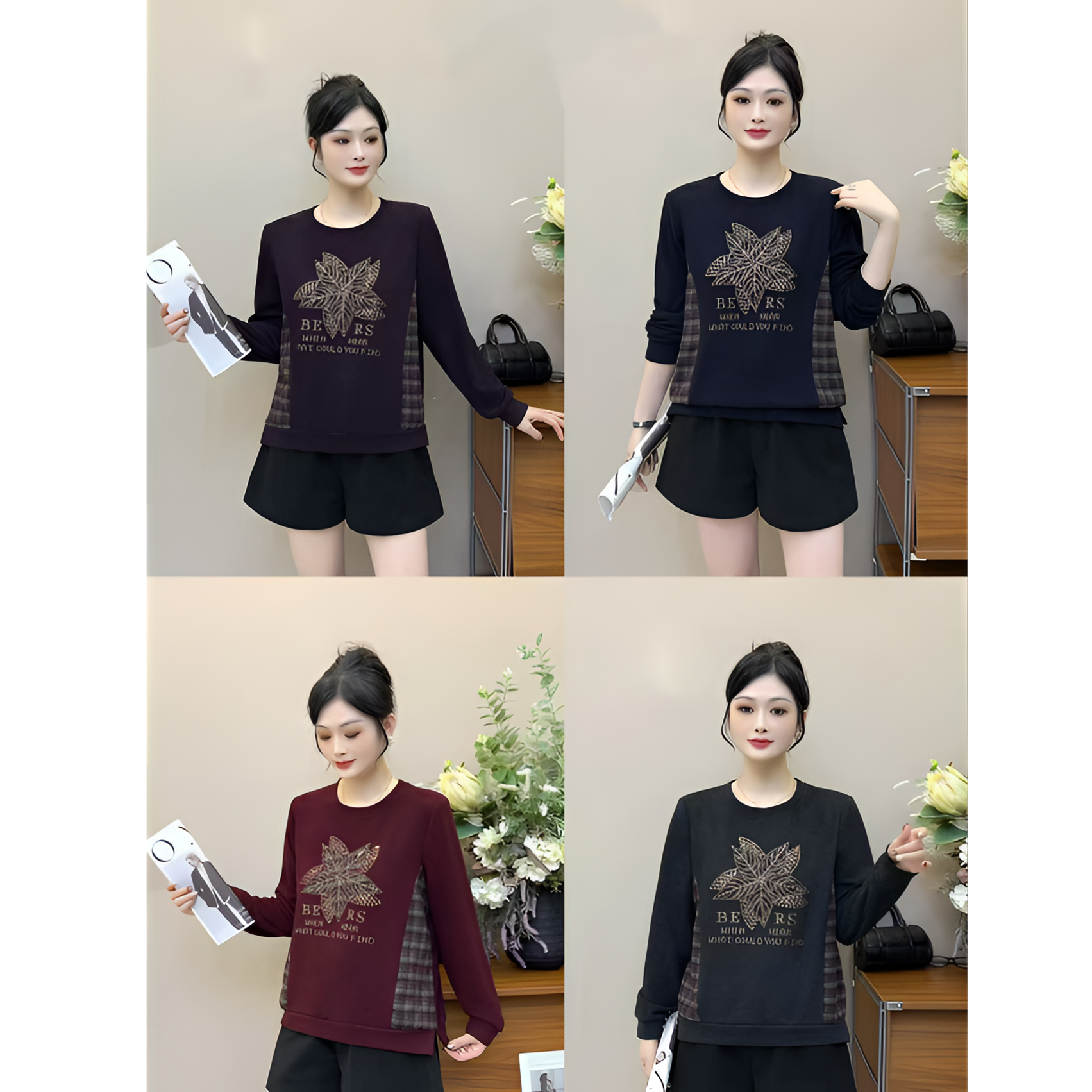 【玲子现货】8330 特色图案卫衣女