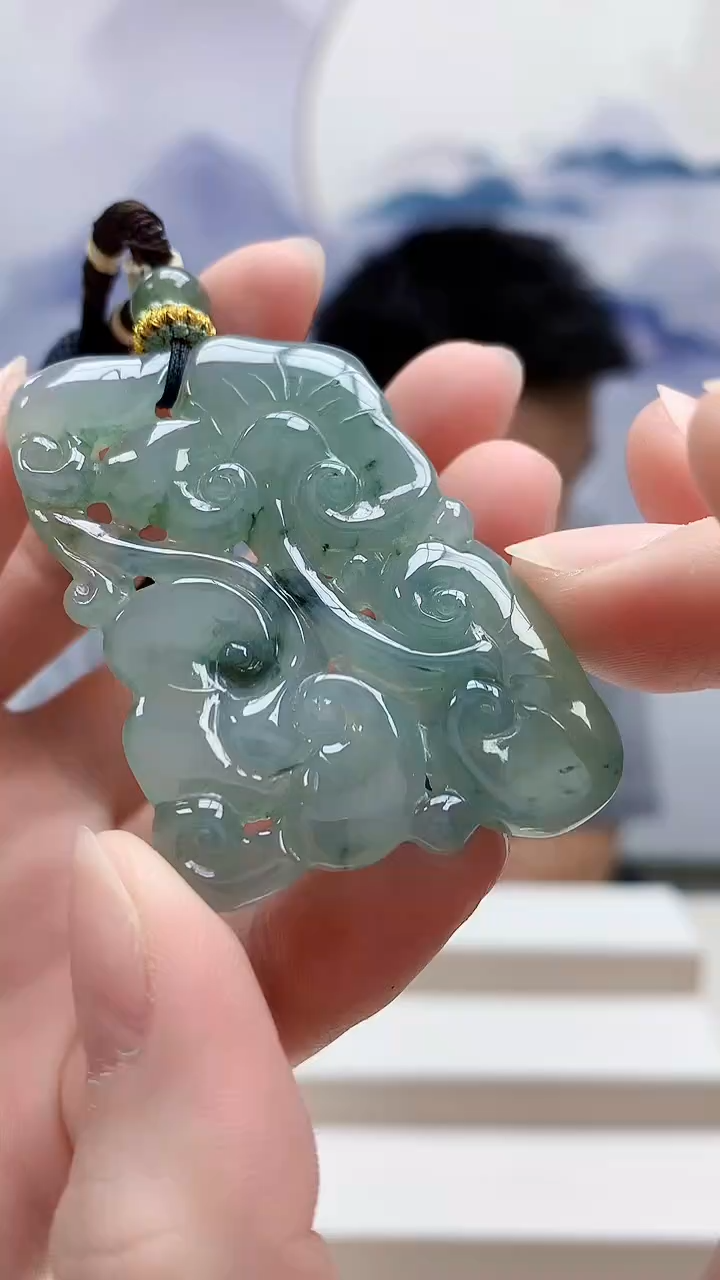 未镶嵌定制翡翠5028ry-毛货挂件148