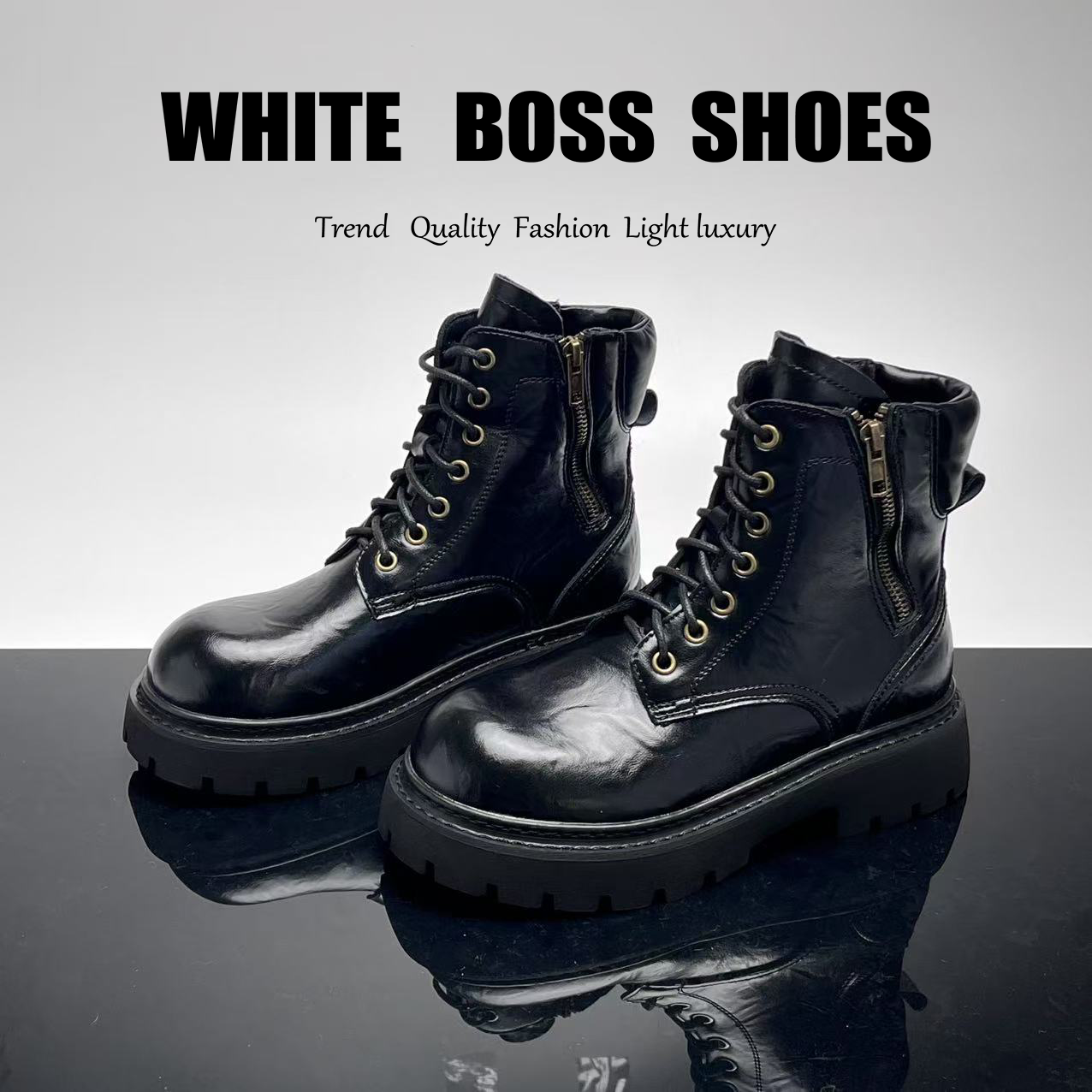 绒里新款时尚马丁靴百搭平底舒适休闲秋冬女鞋 985-1