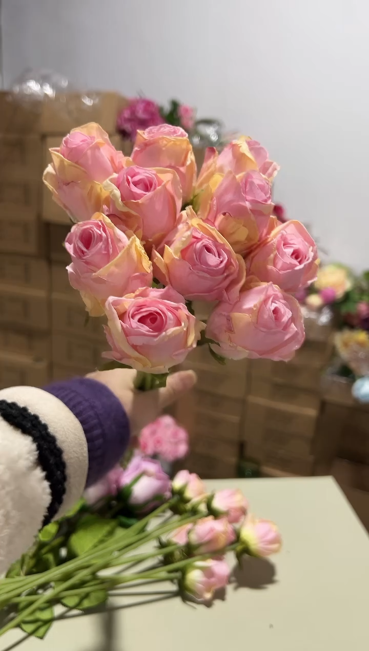 10枝粉色焦边泡泡