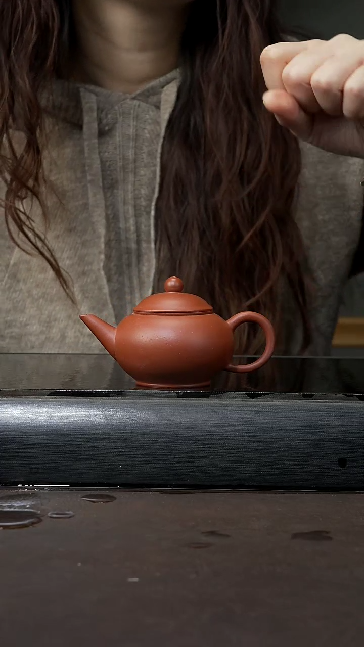 【闪购商品】紫砂茶壶小煤窑 朱泥 水平 微瑕 012