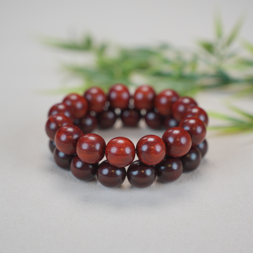 【调香宫】1.5圆珠印度小叶紫檀野林高油高密无胶无腊手串