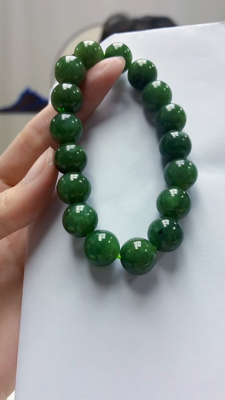 未镶嵌定制翡翠5145zm-毛货手串114