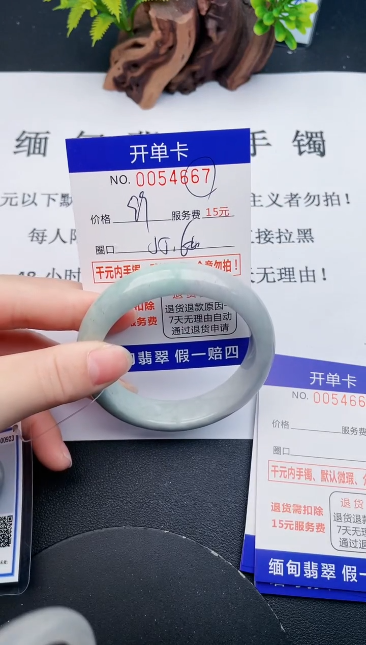 【闪购商品】翡翠手镯未镶嵌67天然翡翠A货
