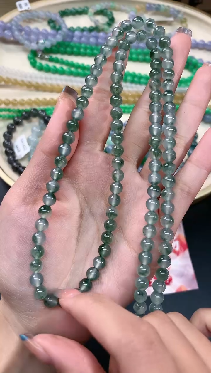 【闪购商品】翡翠项链未镶嵌珠链A479|16800