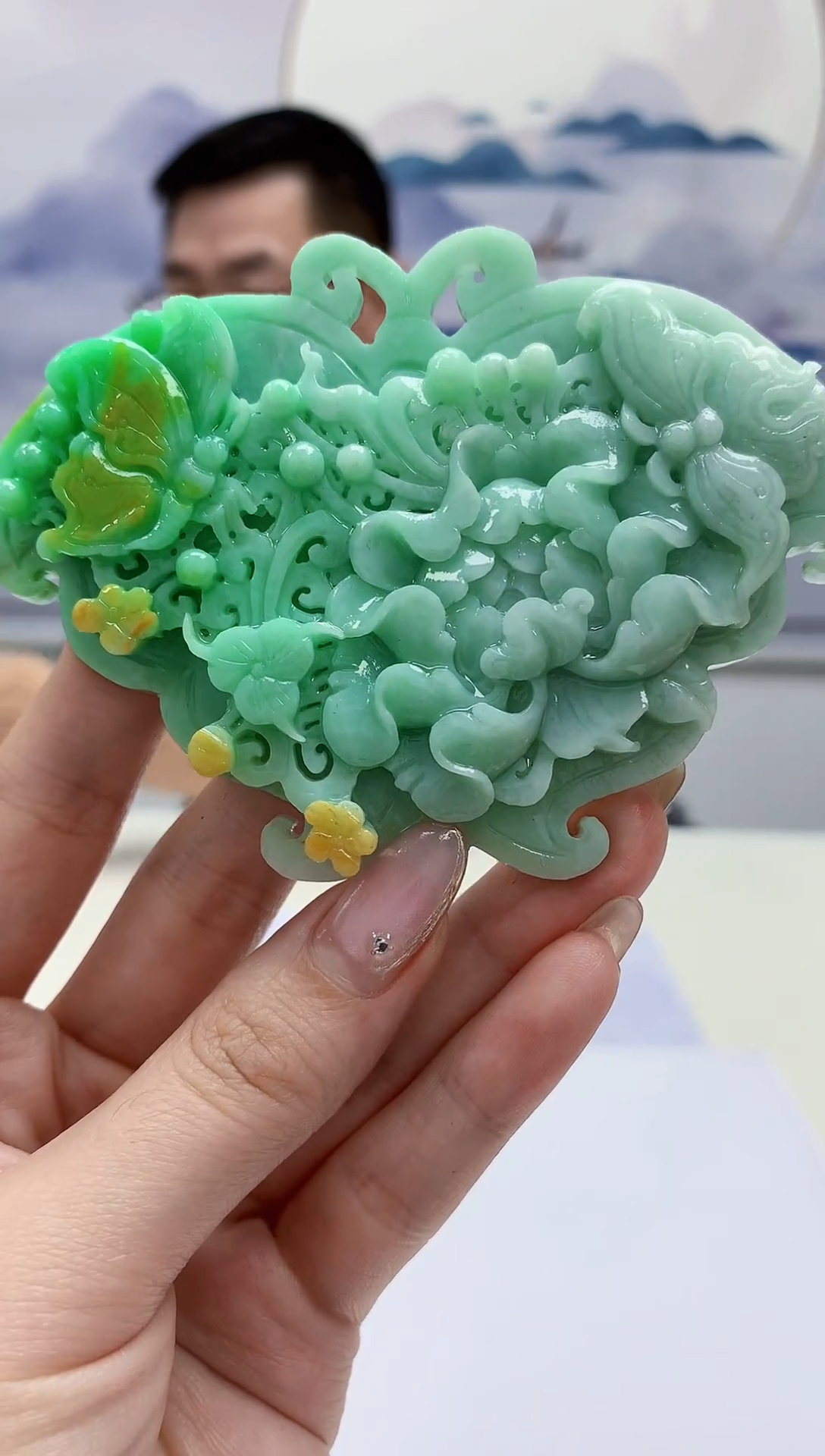 【闪购商品】定制翡翠未镶嵌5152jw-毛货挂件60