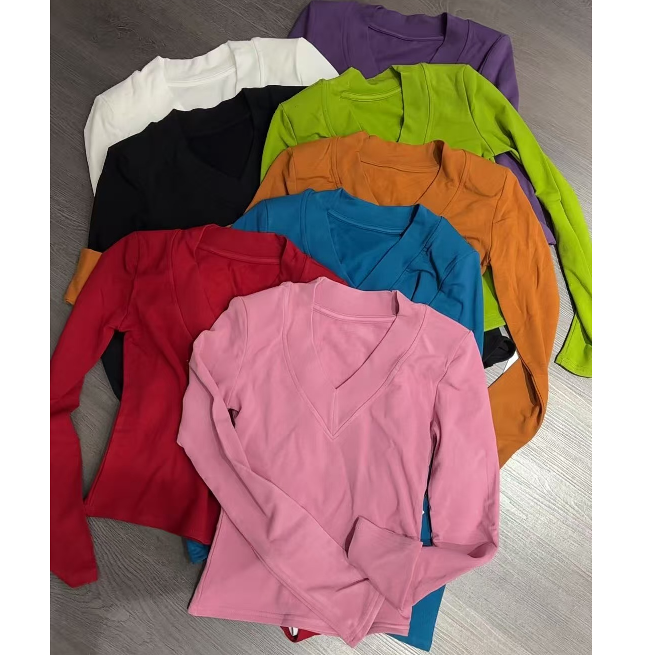 时尚v领修身设计感开衫长袖