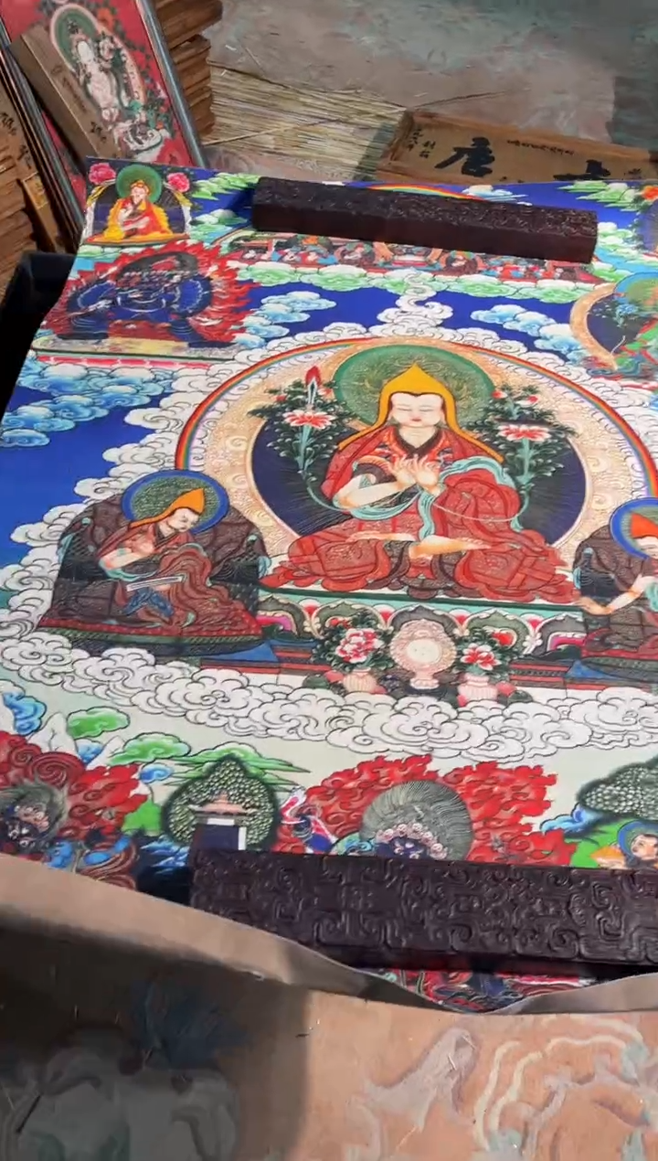 卷轴画卷轴画天天的唐卡