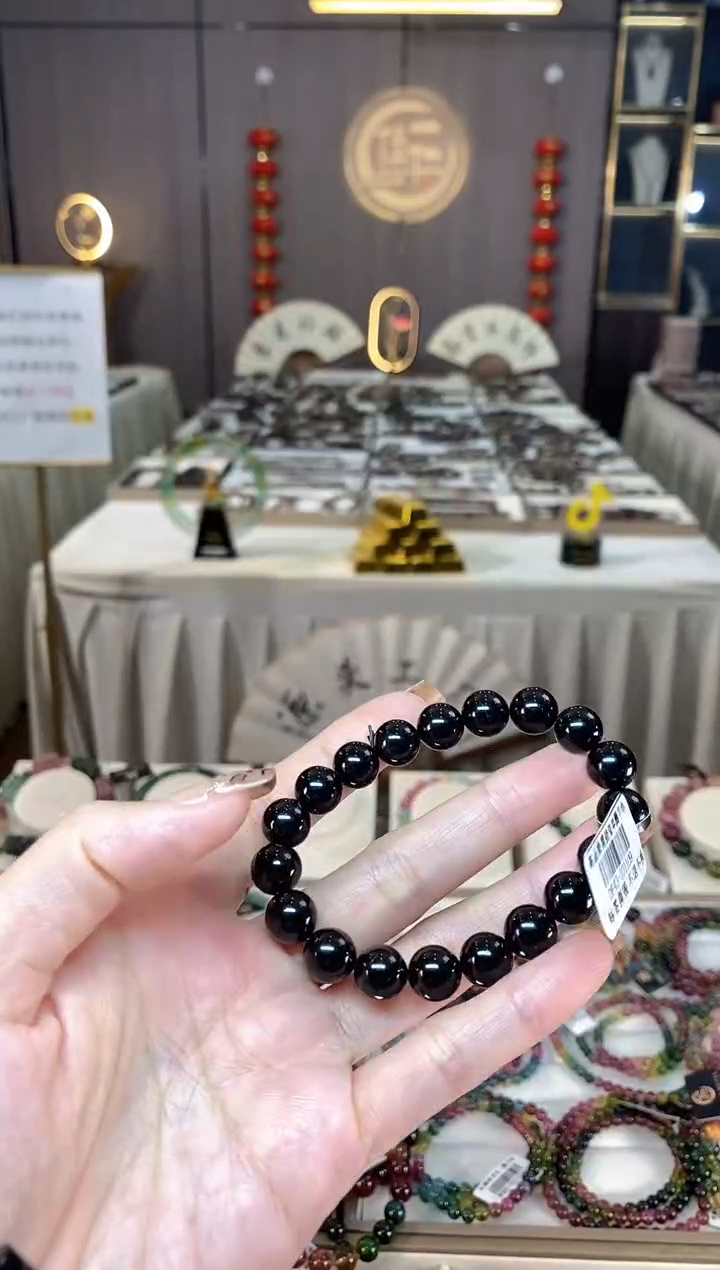 未镶嵌老矿碧玺单圈手串10mm+碧玺dan多样性发货一条