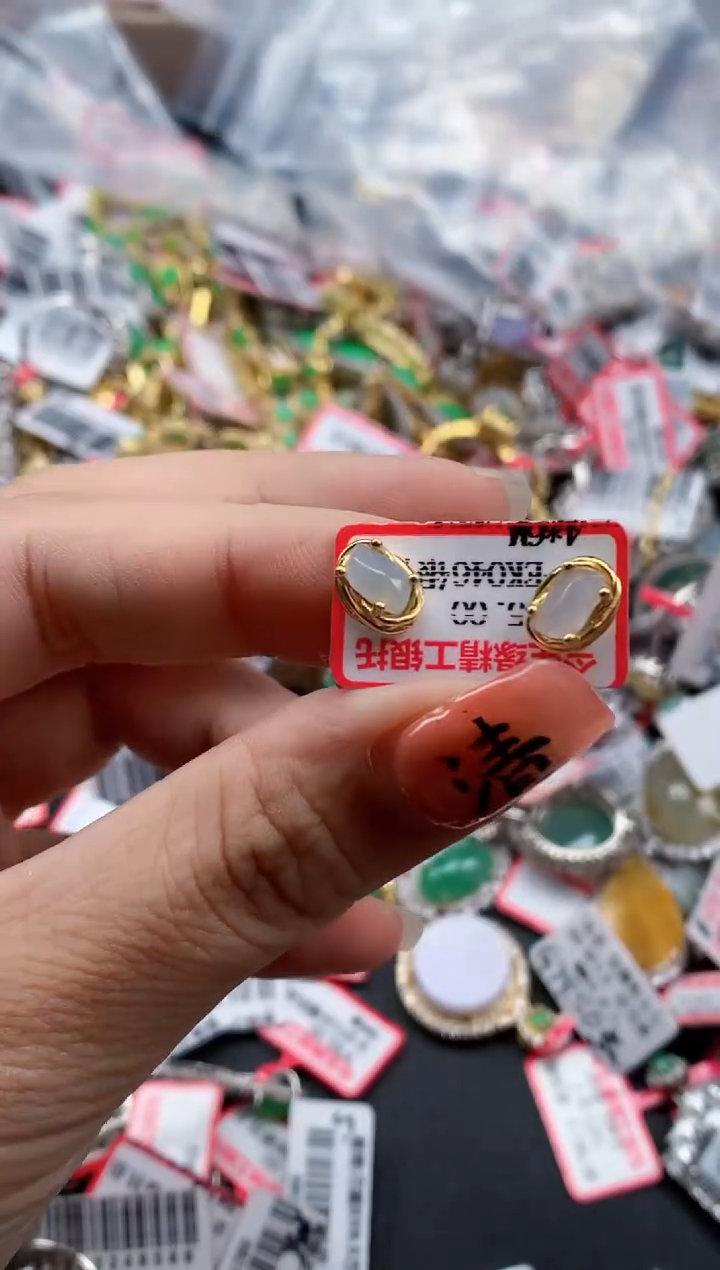 银S925镶嵌戒指翡翠天然A货缅甸翡翠