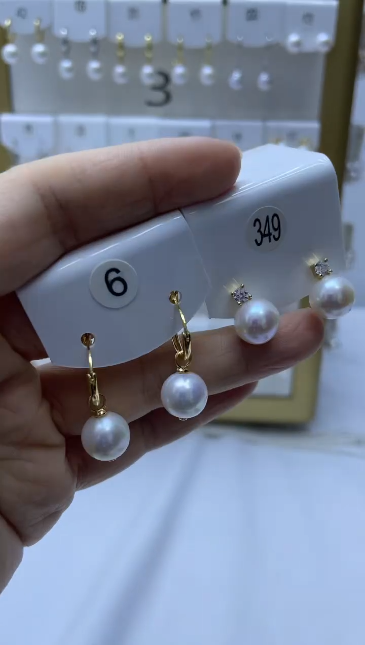 未镶嵌耳饰淡水珍珠6+349