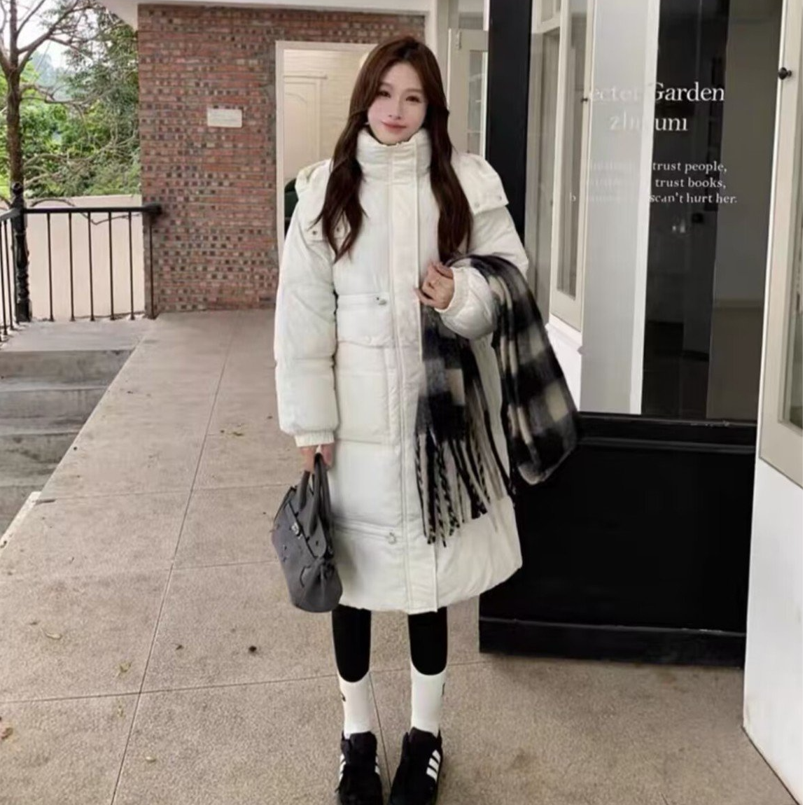  冬季新款宽松加厚保暖棉袄大帽子收腰棉服C5-04A-1266#