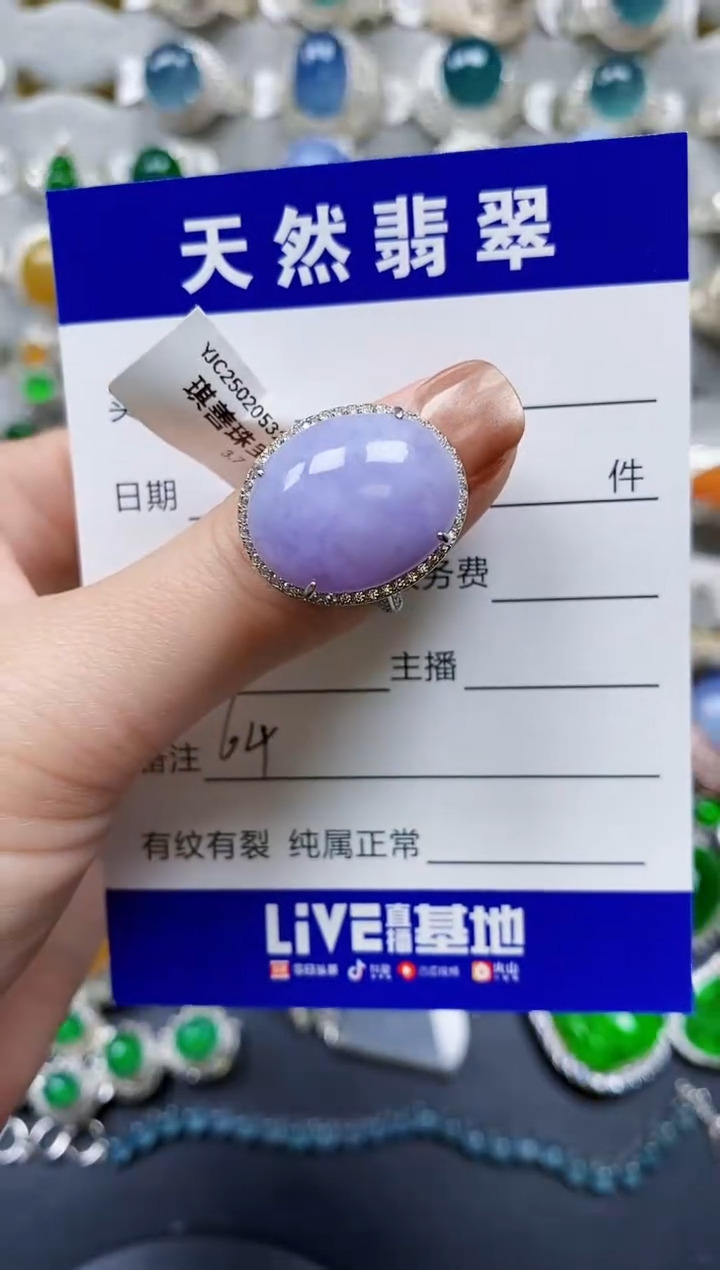 【闪购商品】翡翠戒指银S925镶嵌0064