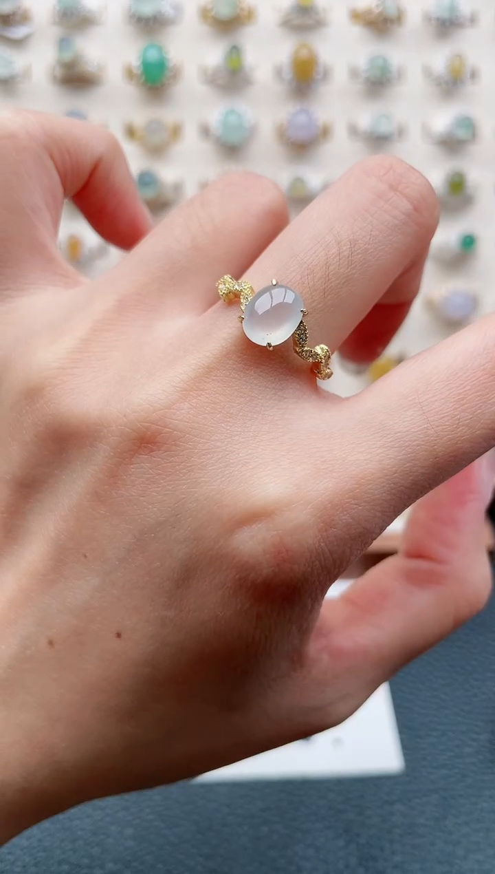 【闪购商品】翡翠戒指银S925镶嵌1111