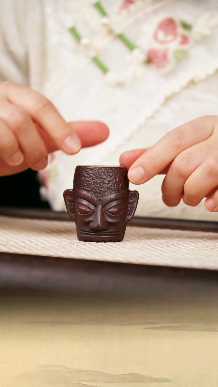 【闪购商品】紫砂茶宠原矿紫泥三星堆盖置