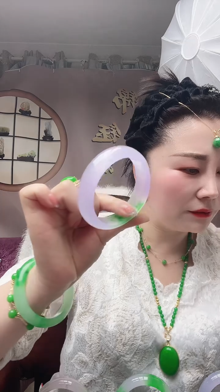 【闪购商品】砖雕春彩紫绿新款60圈口