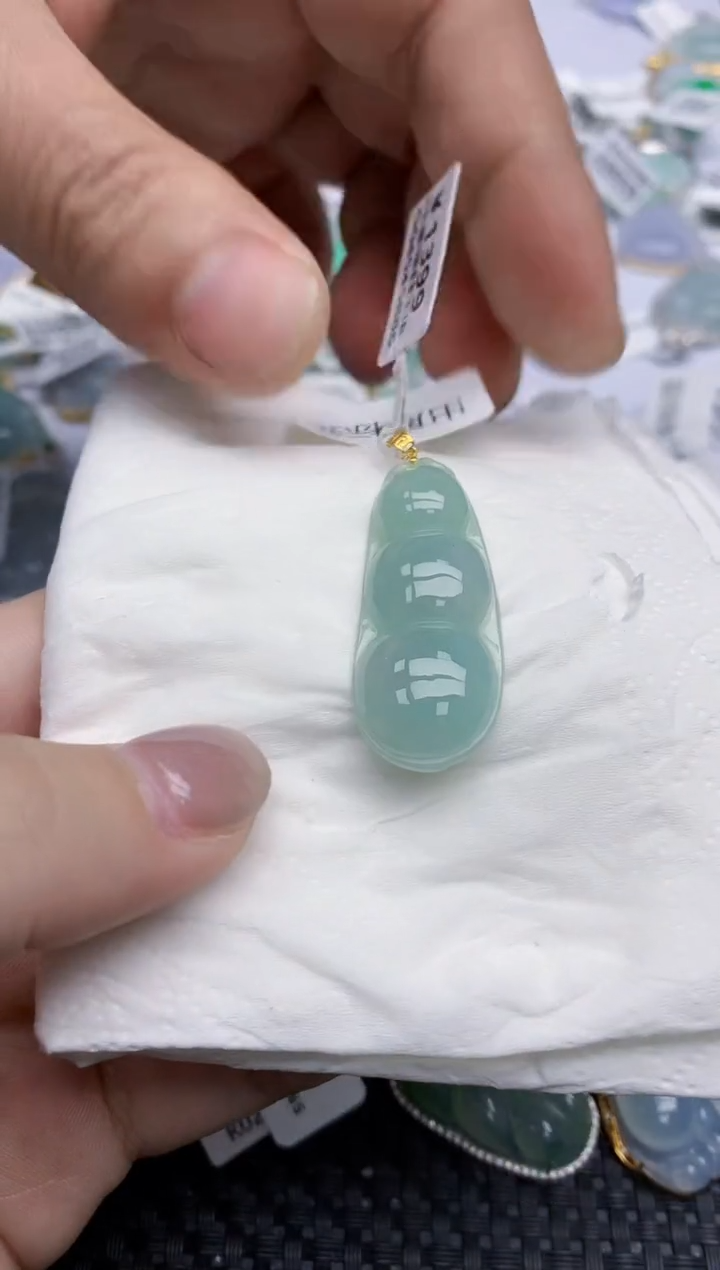 【闪购商品】翡翠颈饰18K金镶嵌天然翡翠A货