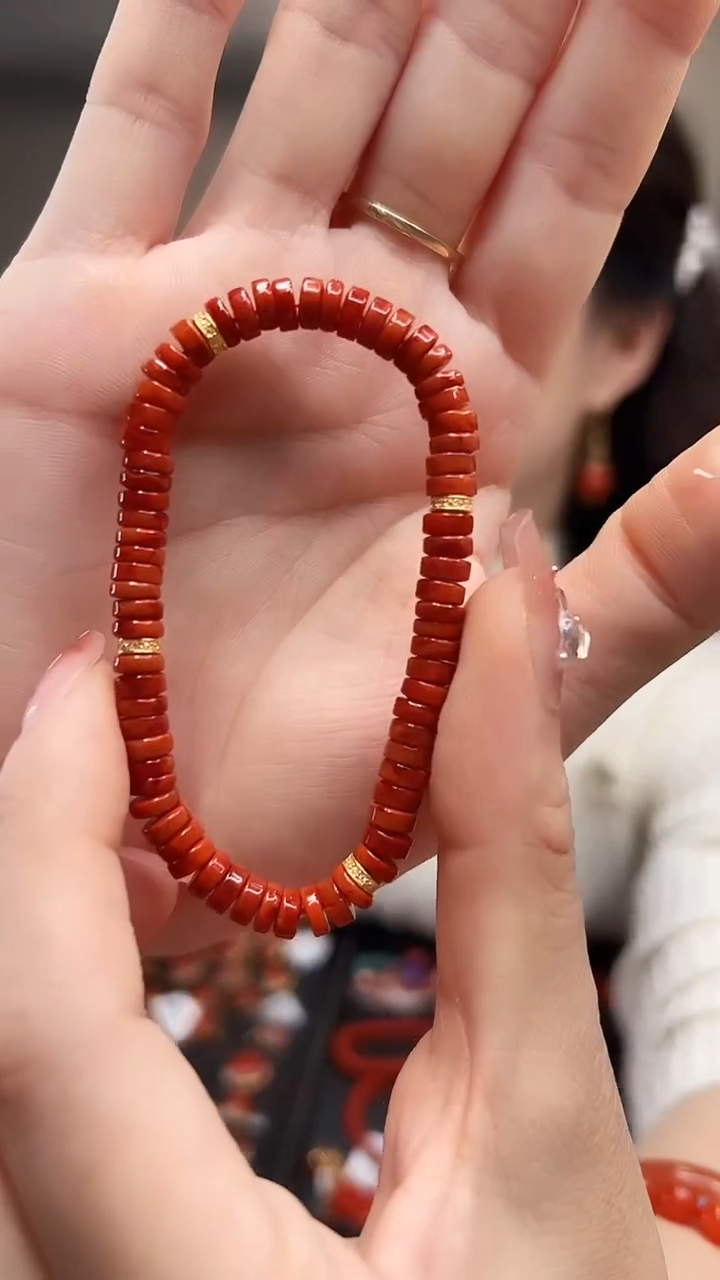 【闪购商品】南红玛瑙手串未镶嵌5.5mm+/YK