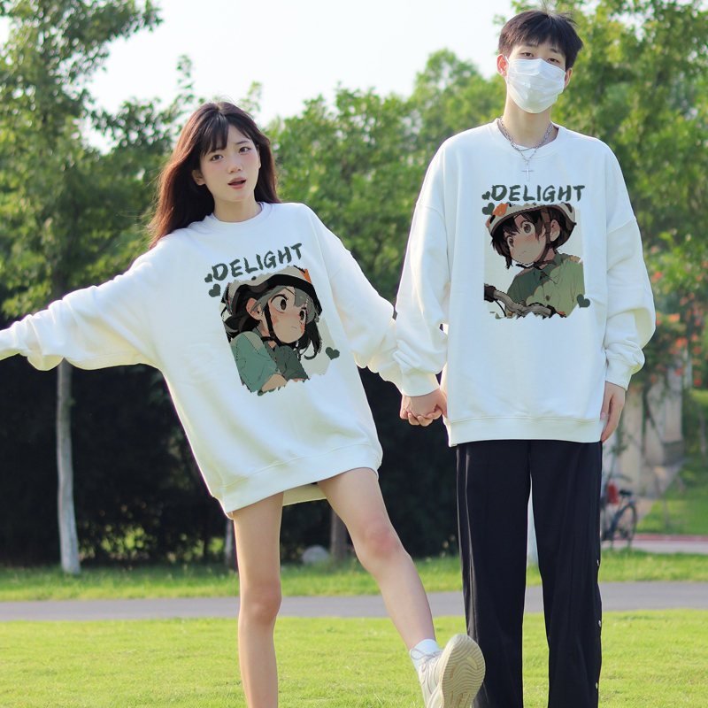 情侣装一男一女两件卫衣班服早春秋冬季2025新款潮牌宽松内搭外套