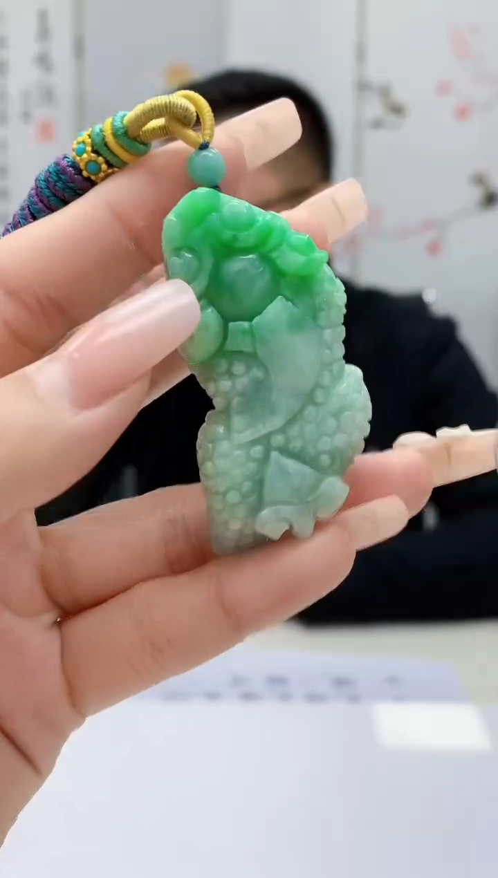 【闪购商品】定制翡翠未镶嵌5152lr-毛货挂件56