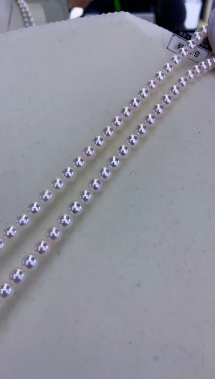 未镶嵌饰品海水珍珠6-7满珠链