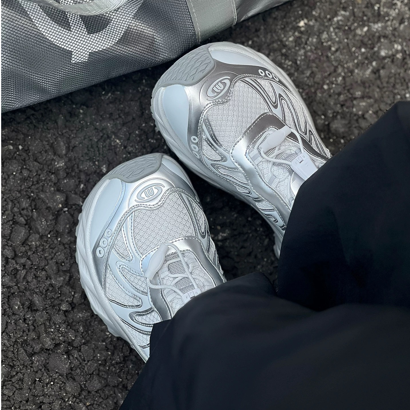 厚底网面透气休闲老爹鞋夏季户外徒步防滑athflow风运动登山鞋潮