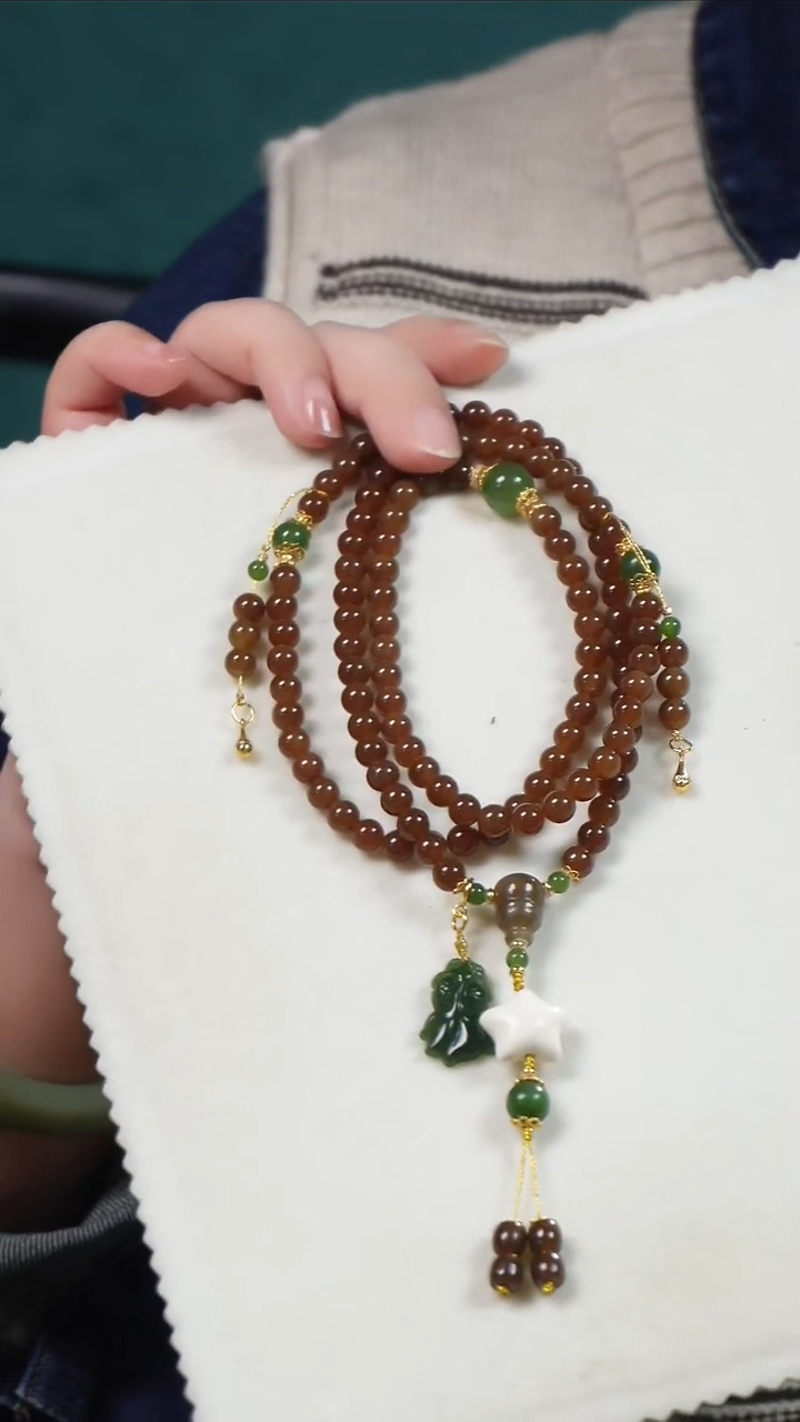 银S925镀金镶嵌手链和田玉（糖玉）且末糖