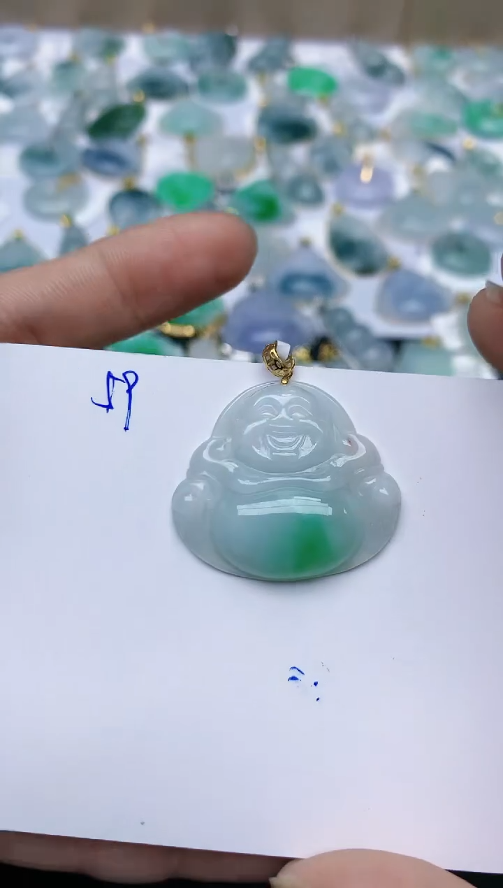 【闪购商品】翡翠颈饰18K金镶嵌天然翡翠A货    59