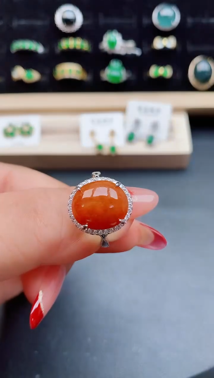 【闪购商品】翡翠戒指银S925镶嵌1212