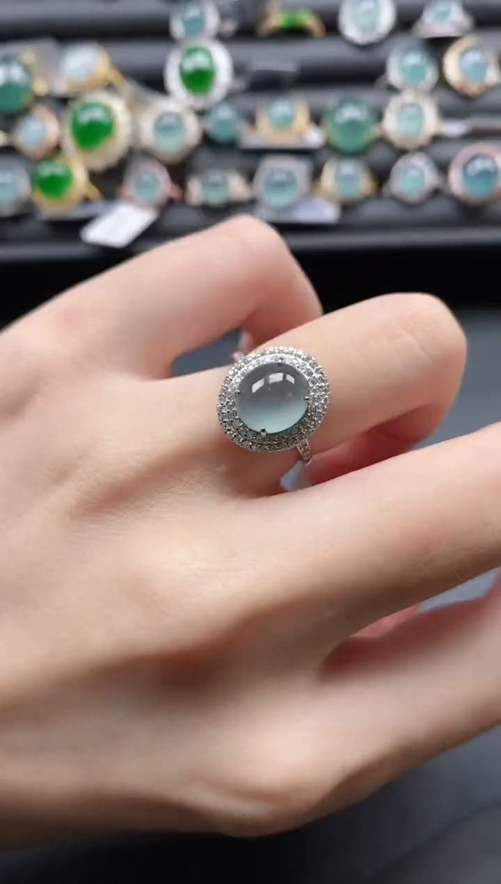 【闪购商品】翡翠戒指银S925镶嵌1111