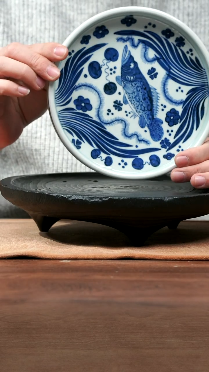 【闪购商品】紫砂茶壶五堂紫砂鳜鱼水草壶承