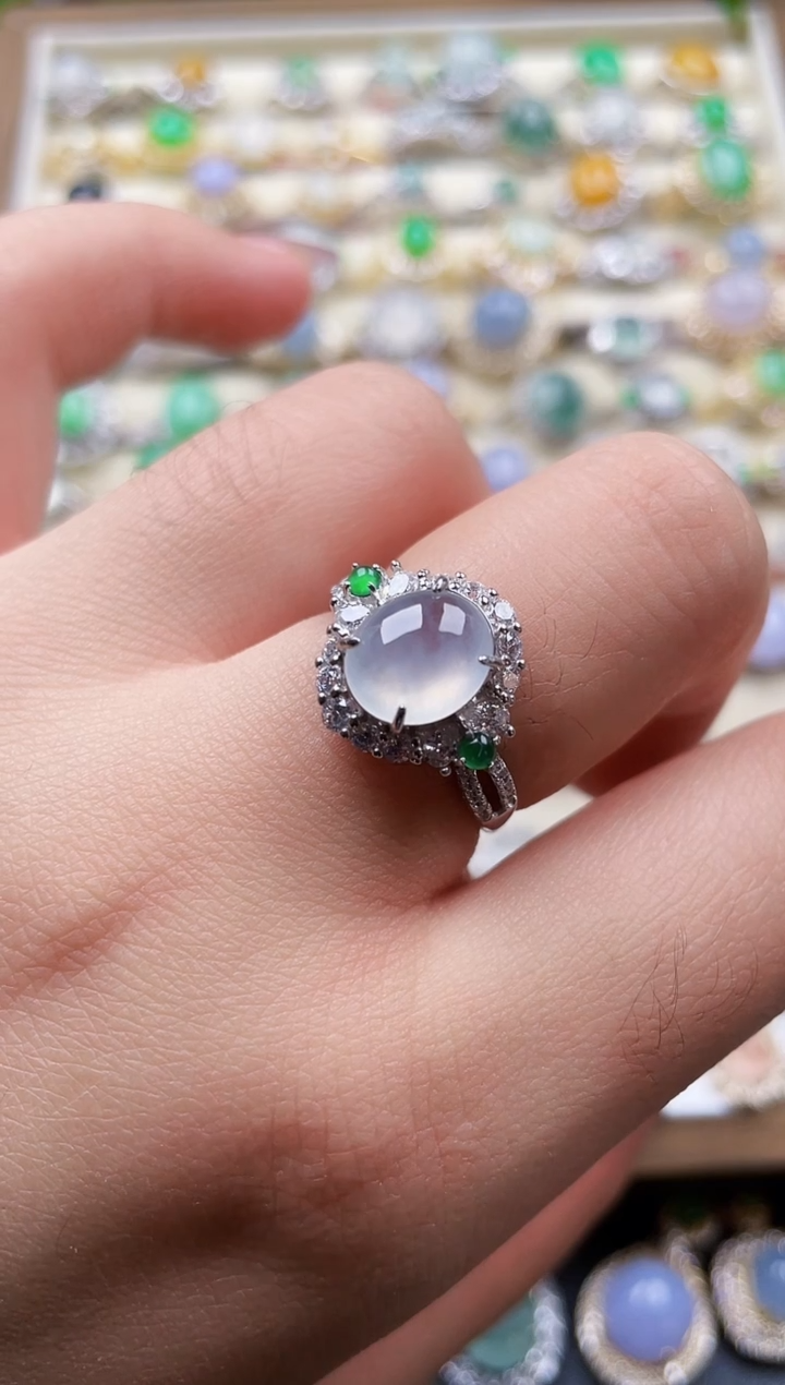 银S925镶嵌戒指翡翠187