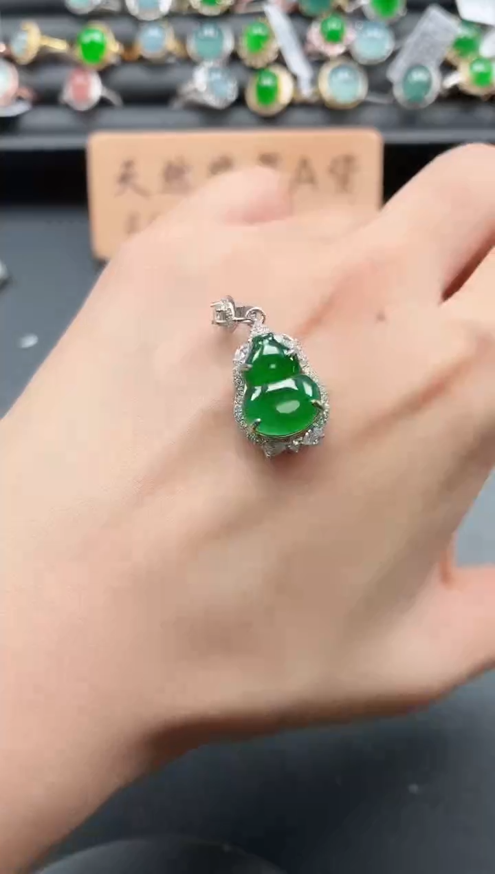 银S925镶嵌戒指翡翠11111