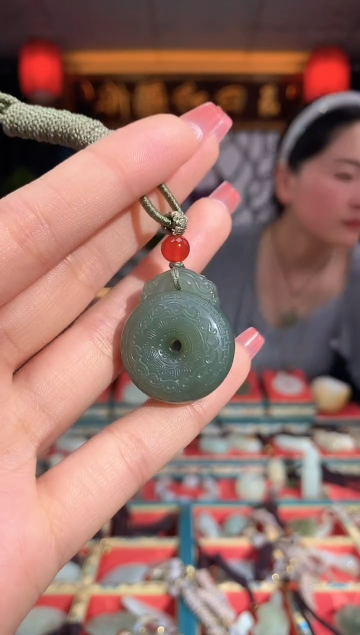 和田玉未镶嵌挂件平安扣